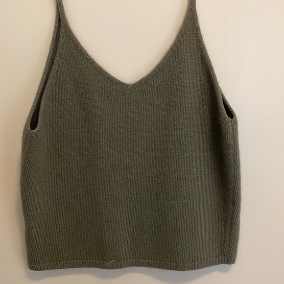 CODE x MODE (nordstroms) knit grey/green tank - Picture 4 of 5